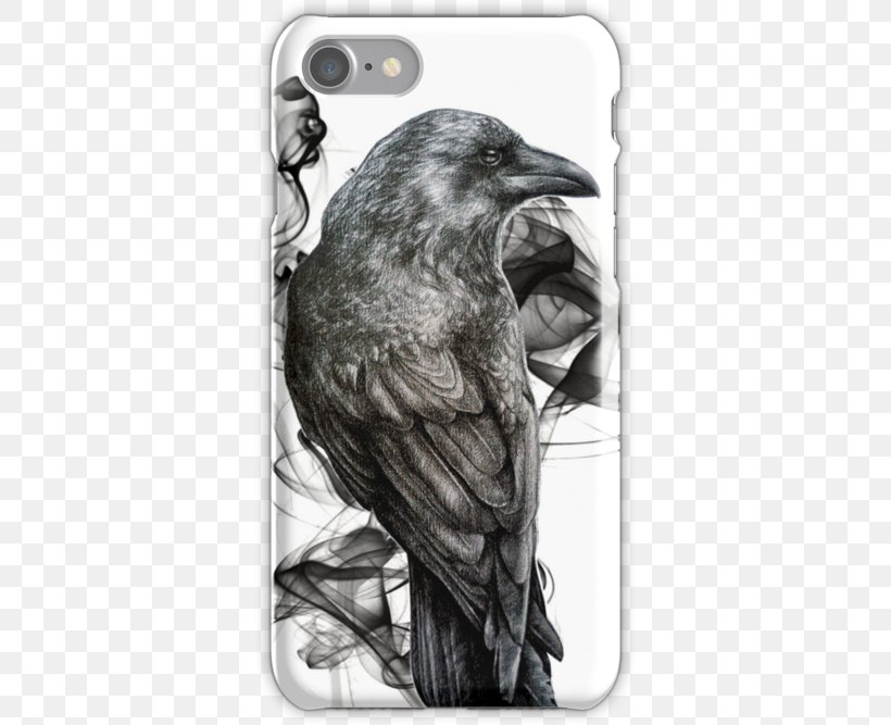 American Crow Tattoo Common Raven Drawing, PNG, 500x667px, American Crow, Art, Beak, Bird, Black And White Download Free