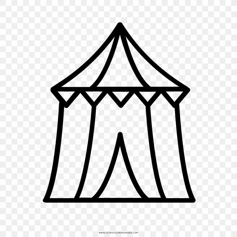 Circus Drawing Tent Espectacle Entertainment, PNG, 1000x1000px, Circus, Area, Black, Black And White, Carpa Download Free