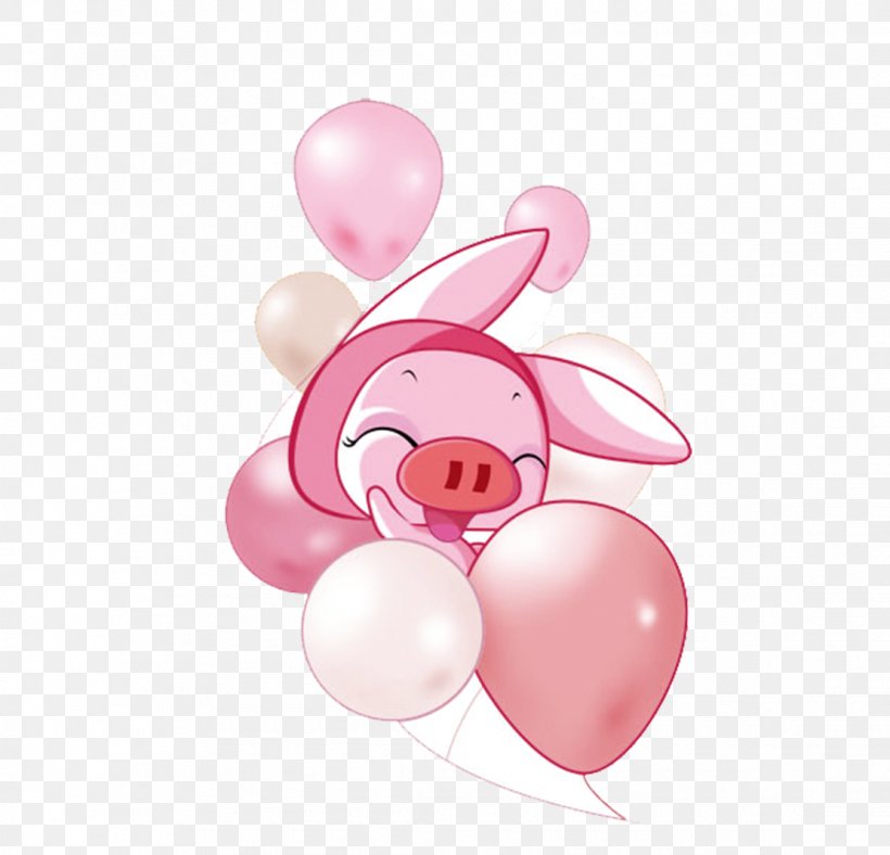 Domestic Pig Drawing, PNG, 1110x1068px, Domestic Pig, Animation, Balloon, Cartoon, Dessin Animxe9 Download Free