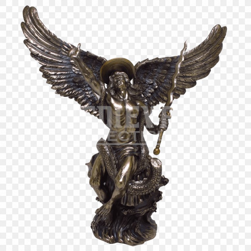Saint Michael Fighting The Dragon Gabriel St. Michael Vanquishing Satan Statue, PNG, 850x850px, Michael, Angel, Archangel, Azrael, Brass Download Free