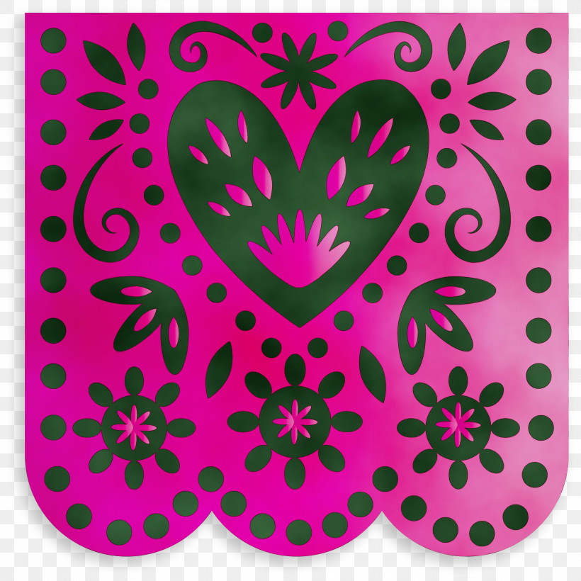 Visual Arts Font Pink M Pattern Petal, PNG, 3000x3000px, Mexican Bunting, M095, Paint, Petal, Pink M Download Free