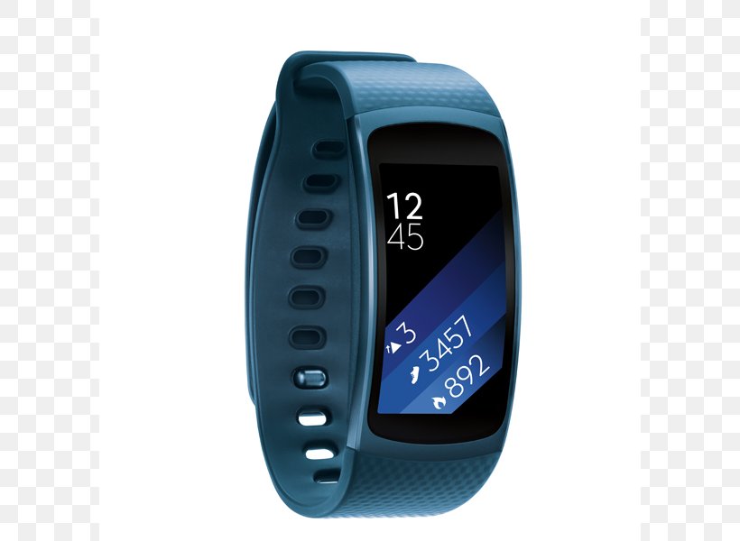 Samsung Gear Fit 2 Smartwatch Activity Tracker, PNG, 800x600px, Samsung Gear Fit, Activity Tracker, Blue, Global Positioning System, Hardware Download Free