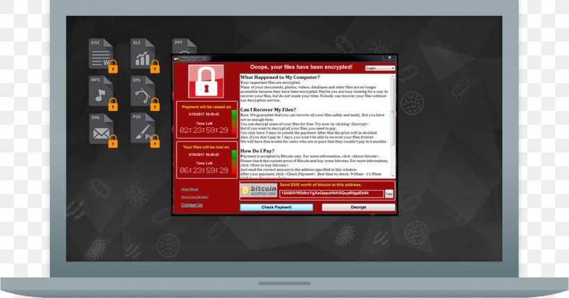 WannaCry Ransomware Attack Emsisoft Anti-Malware Computer Software, PNG, 1187x623px, Wannacry Ransomware Attack, Bad Rabbit, Brand, Computer Software, Cyberattack Download Free