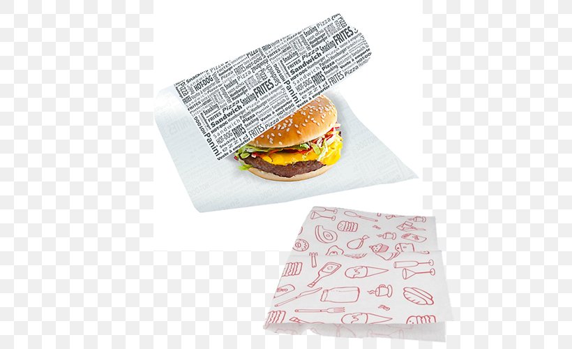 Kraft Paper Cheeseburger Packaging And Labeling Tissue Paper, PNG, 500x500px, Paper, Breakfast Sandwich, Cheeseburger, Confectionery, Fast Food Download Free