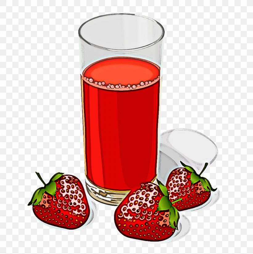 Strawberry, PNG, 956x959px, Strawberry Juice, Drink, Food, Fruit, Highball Glass Download Free