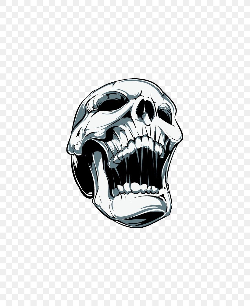 Skull Screaming Clip Art, PNG, 707x1000px, Skull, Art, Body Jewelry, Bone, Jaw Download Free