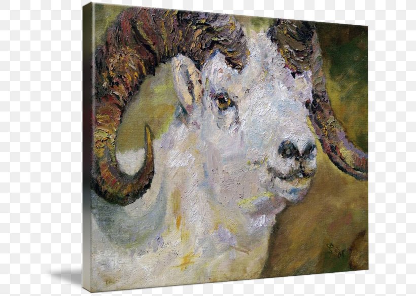 Dall Sheep Goat Watercolor Painting, PNG, 650x584px, Sheep, Art, Bighorn Sheep, Canvas Print, Cow Goat Family Download Free