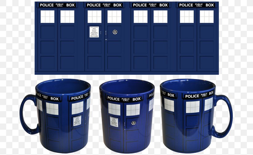 Doctor Who 2D Tardis Mug Doctor Who 2D Tardis Mug The Doctor Coffee, PNG, 700x502px, Mug, Blue, Brand, Coffee, Cup Download Free