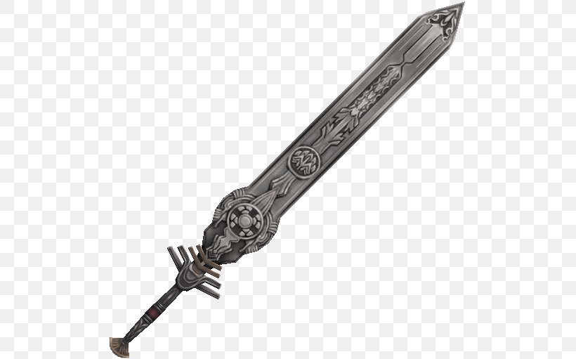 Final Fantasy XII Sword Weapon The Elder Scrolls V: Skyrim Knife, PNG, 511x511px, Final Fantasy Xii, Battle Axe, Classification Of Swords, Cold Weapon, Combat Download Free
