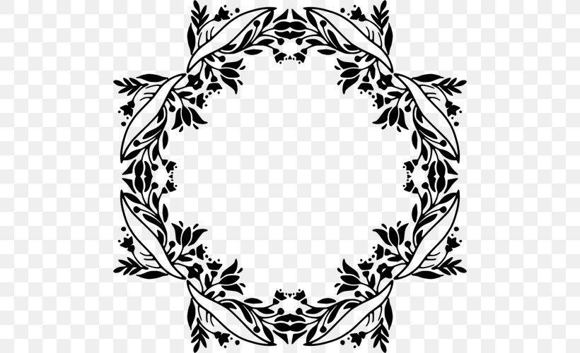 Floral Design Ornament Art, PNG, 500x500px, Floral Design, Art, Artwork, Black And White, Branch Download Free