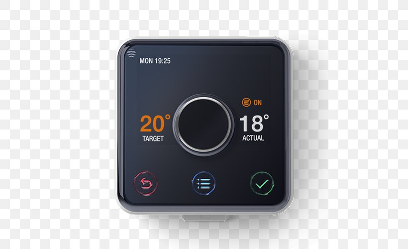 Hive Smart Thermostat Central Heating, PNG, 500x500px, Hive, Central Heating, Control System, Electronic Device, Electronics Download Free