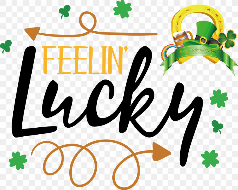 Saint Patrick Patricks Day Feelin Lucky, PNG, 2999x2397px, Saint Patrick, Green, Happiness, Leaf, Line Download Free