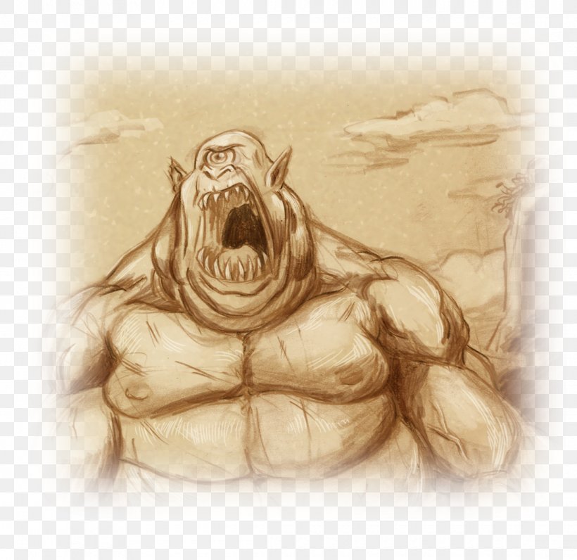 Cyclops Drawing Greek Mythology Monster Sketch, PNG, 1120x1088px, Watercolor, Cartoon, Flower, Frame, Heart Download Free