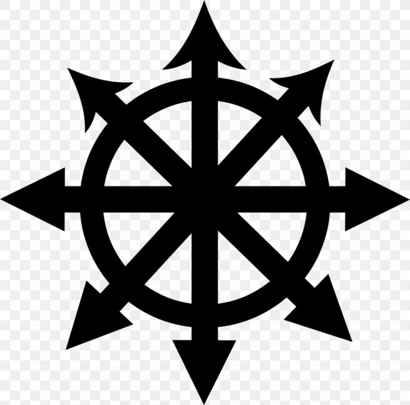 Warhammer 40,000 Symbol Of Chaos Chaos Magic, PNG, 900x888px, Warhammer 40000, Black And White, Chaos, Chaos Magic, Cross Of Saint Peter Download Free