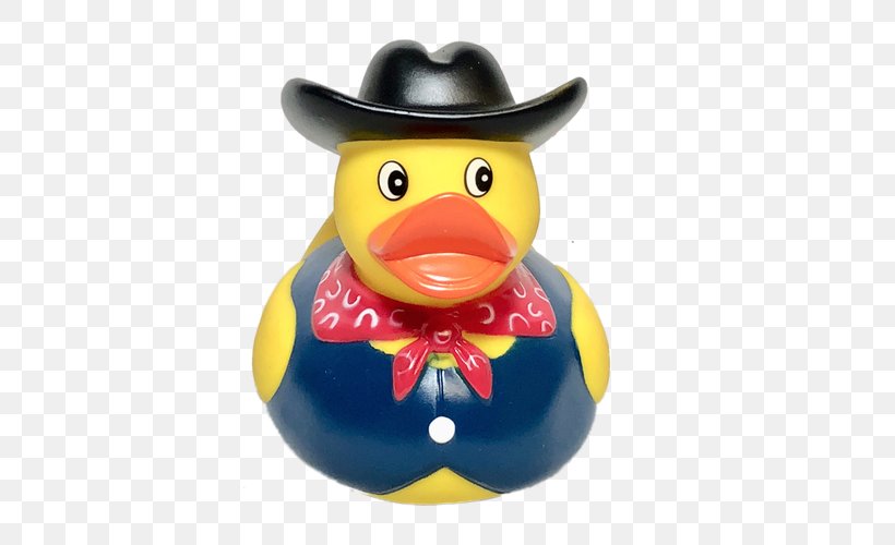 Rubber Duck Toy Cowboy Hat, PNG, 500x500px, Duck, Baseball Cap, Baths, Beak, Bird Download Free