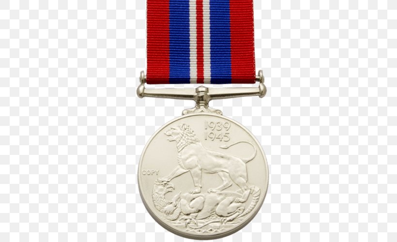Gold Medal War Medal 1939–1945 Defence Medal World War II Victory Medal, PNG, 500x500px, Gold Medal, Award, Commemorative Coin, First World War, Gold Download Free