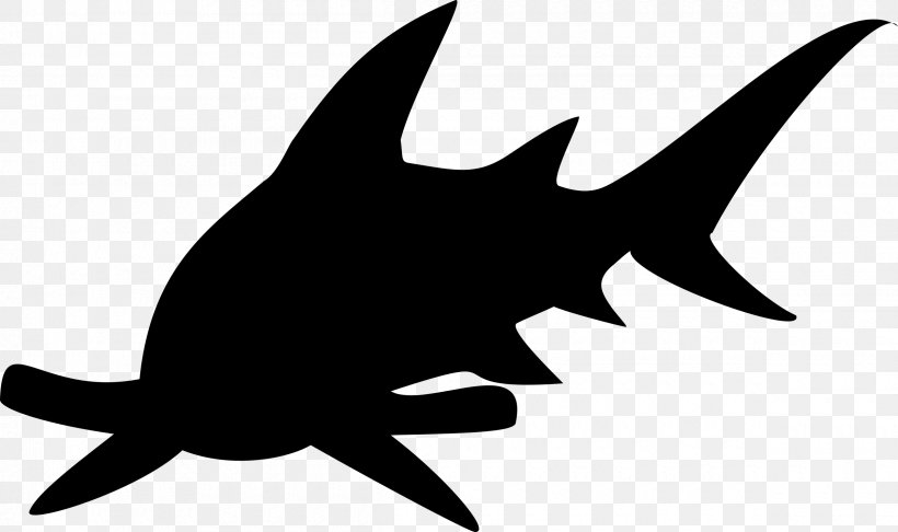 Hammerhead Shark Silhouette Clip Art, PNG, 2400x1424px, Shark, Artwork, Autocad Dxf, Beak, Black And White Download Free