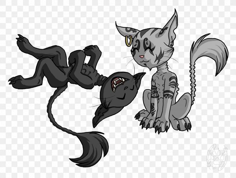 Kitten Cat Dog Demon Horse, PNG, 2372x1789px, Kitten, Canidae, Carnivoran, Cartoon, Cat Download Free