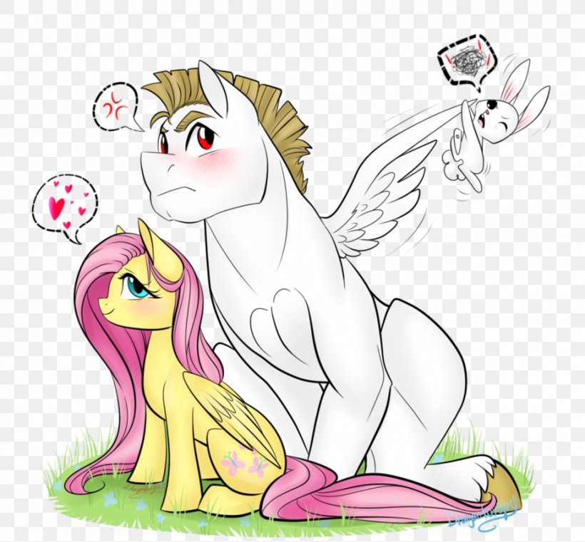 Pony Fluttershy Horse Stallion Fairy, PNG, 927x861px, Watercolor, Cartoon, Flower, Frame, Heart Download Free