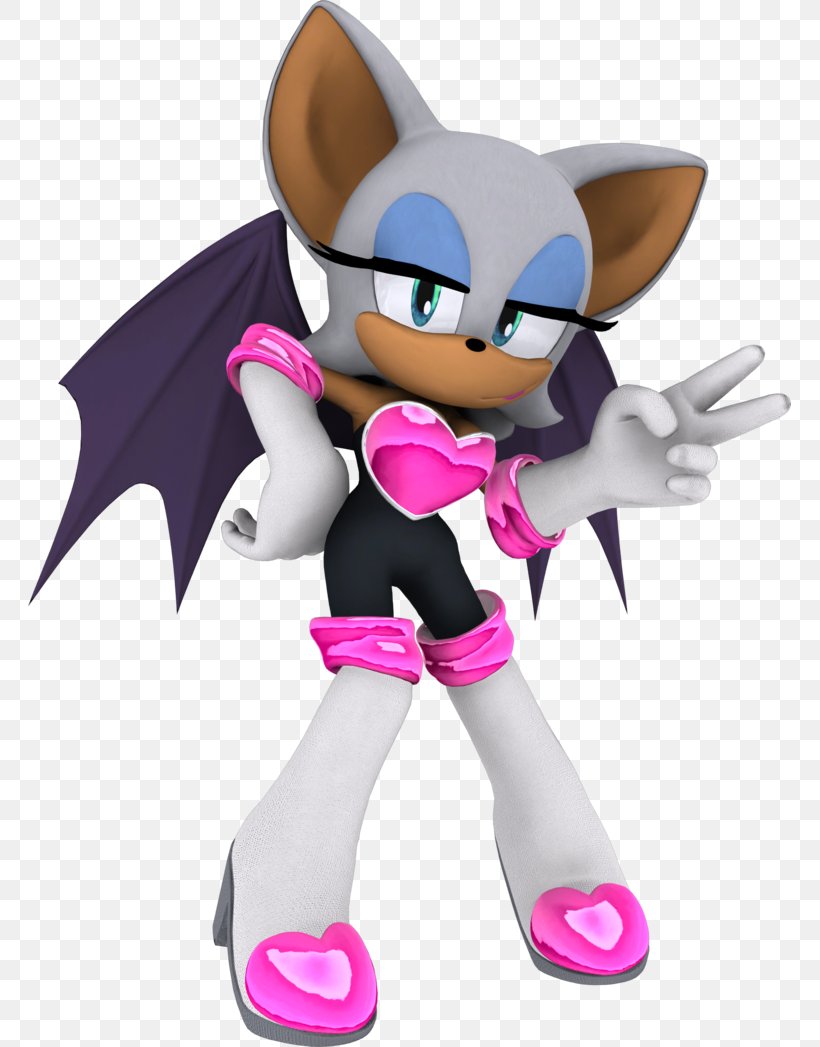 Rouge The Bat Shadow The Hedgehog Sonic Generations Sonic Adventure 2, PNG, 763x1047px, Rouge The Bat, Action Figure, Bat, Cartoon, Fictional Character Download Free