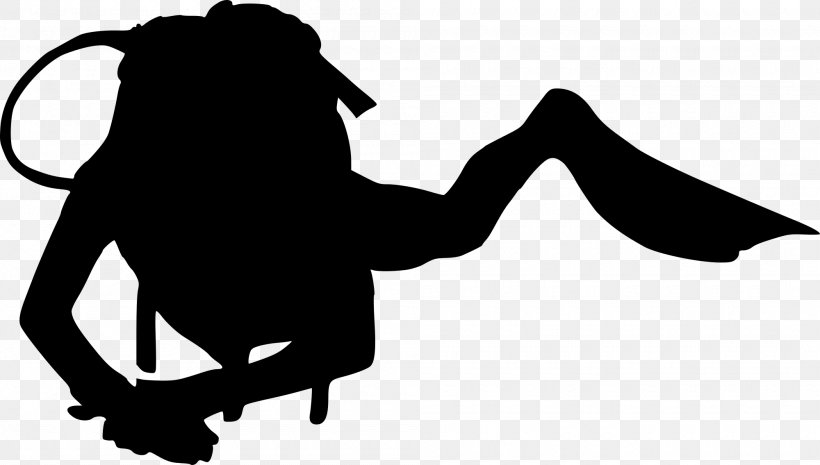 Silhouette Scuba Diving Underwater Diving Scuba Set Clip Art, PNG, 2000x1135px, Silhouette, Black, Black And White, Drawing, Human Behavior Download Free