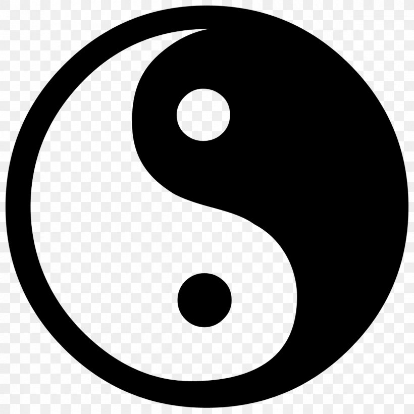 Yin And Yang Symbol Taijitu Desktop Wallpaper Clip Art, PNG, 1200x1200px, Yin And Yang, Area, Black And White, Line Art, Point Download Free