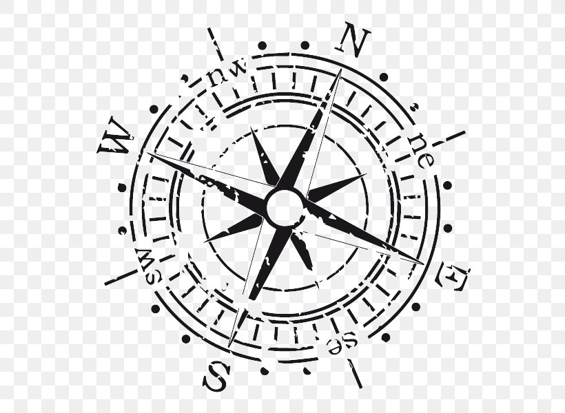 Compass, PNG, 600x600px, Compass, Area, Artwork, Bicycle Part, Bicycle Wheel Download Free