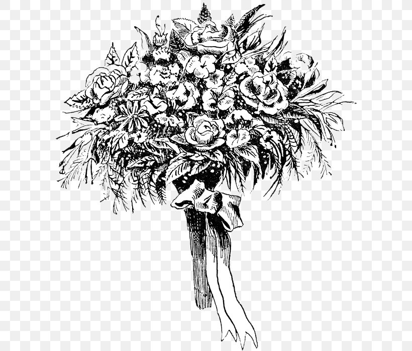 Flower Bouquet Drawing Rose Clip Art, PNG, 604x700px, Flower Bouquet, Arrangement, Art, Black And White, Bride Download Free