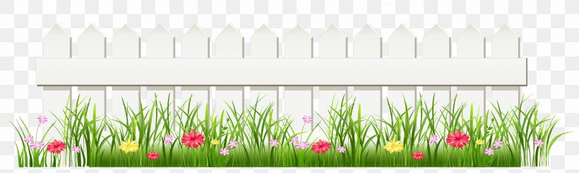 Fence Clip Art, PNG, 7299x2186px, Fence, Drawing, Flora, Floral Design, Floristry Download Free