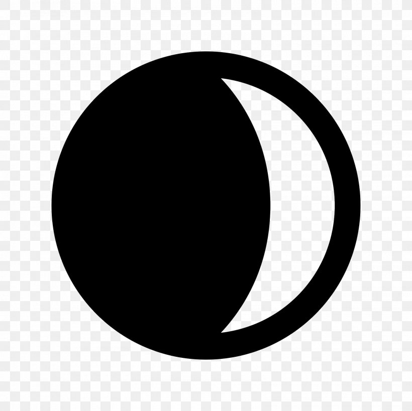 Lunar Phase Crescent Moon Symbol Clip Art, PNG, 1600x1600px, Lunar Phase, Black, Black And White, Crescent, Drawing Download Free