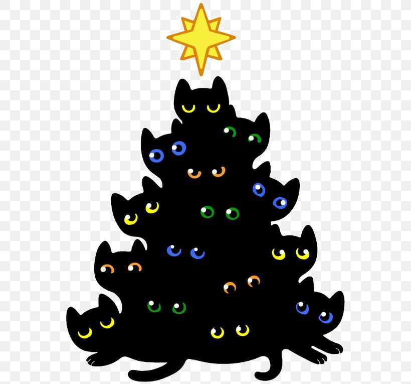 Cat Kitten T-shirt Christmas Tree, PNG, 564x765px, Cat, Black Cat, Cat Tree, Christmas, Christmas Decoration Download Free