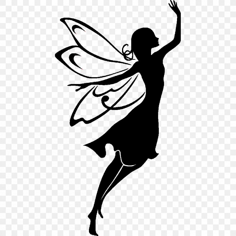 Silhouette, PNG, 1000x1000px, Silhouette, Art, Ballet Dancer, Black And White, Butterfly Download Free