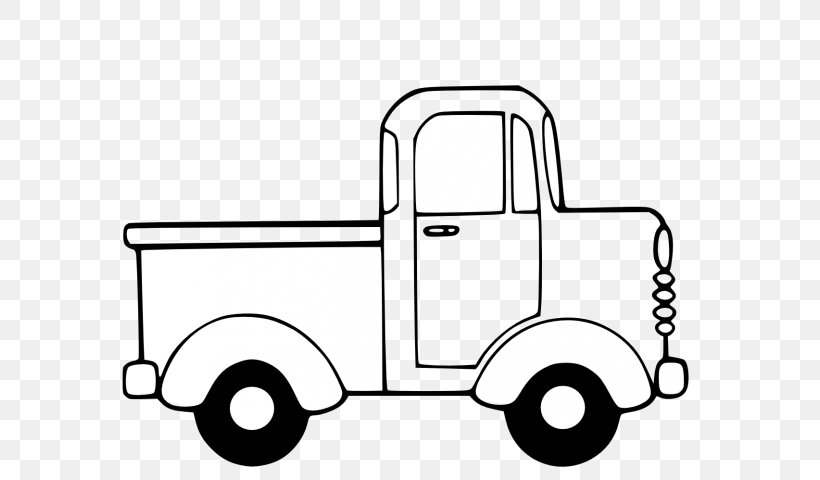 Pickup Truck Car Clip Art, PNG, 640x480px, Pickup Truck, Area, Automotive Design, Black And White, Car Download Free