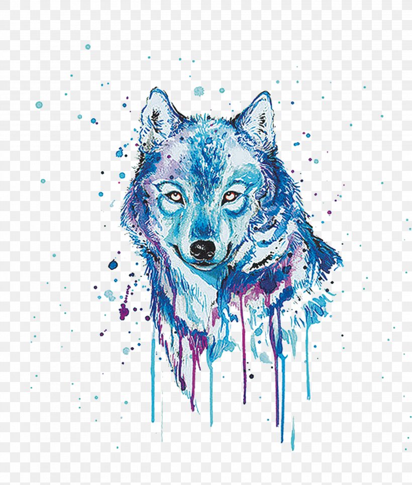 Gray Wolf Watercolor Painting Oil Painting, PNG, 2835x3337px, Gray Wolf, Art, Drawing, Ink Brush, Inkstick Download Free