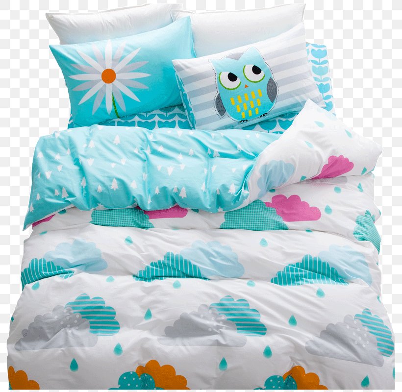 Pillow Bedding Bed Sheets Textile, PNG, 800x800px, Pillow, Aqua, Bed, Bed Sheet, Bed Sheets Download Free