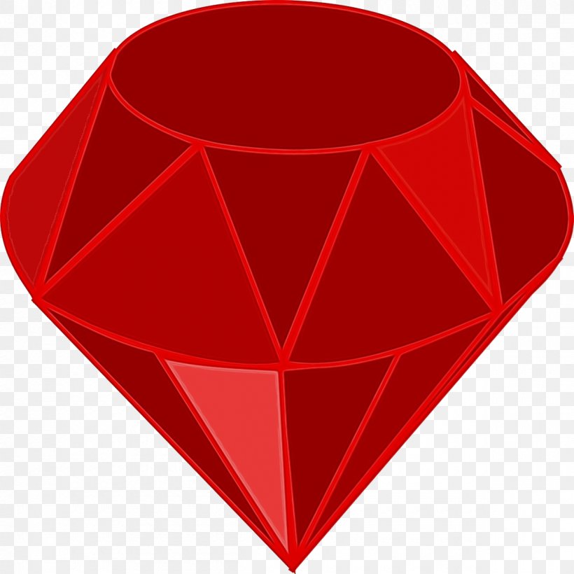 Red Clip Art Triangle Heart Symbol, PNG, 1200x1200px, Watercolor, Heart, Paint, Red, Symbol Download Free