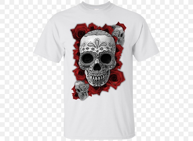 T-shirt Calavera Skull And Crossbones Sleeve, PNG, 600x600px, Tshirt, Bluza, Bone, Brand, Calavera Download Free