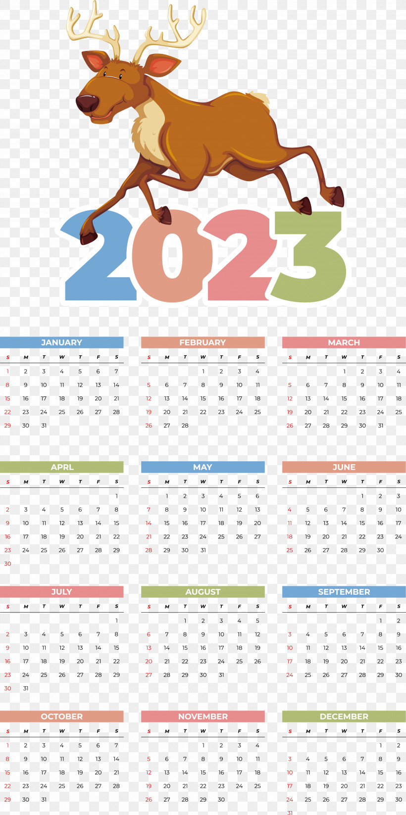 Reindeer, PNG, 3580x7192px, Reindeer, Biology, Calendar, Cartoon, Geometry Download Free