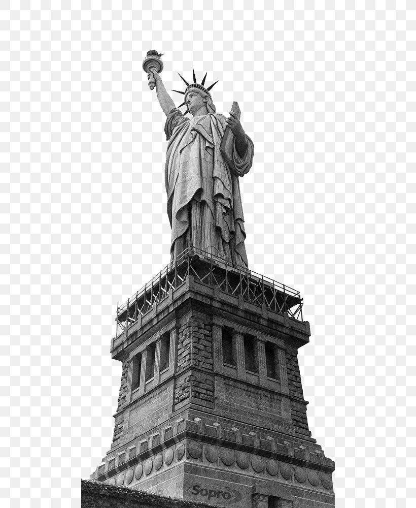 Statue Of Liberty The Statues That Walked: Unraveling The Mystery Of Easter Island Monument France, PNG, 500x1000px, Statue Of Liberty, Artwork, Black And White, Building, Classical Sculpture Download Free
