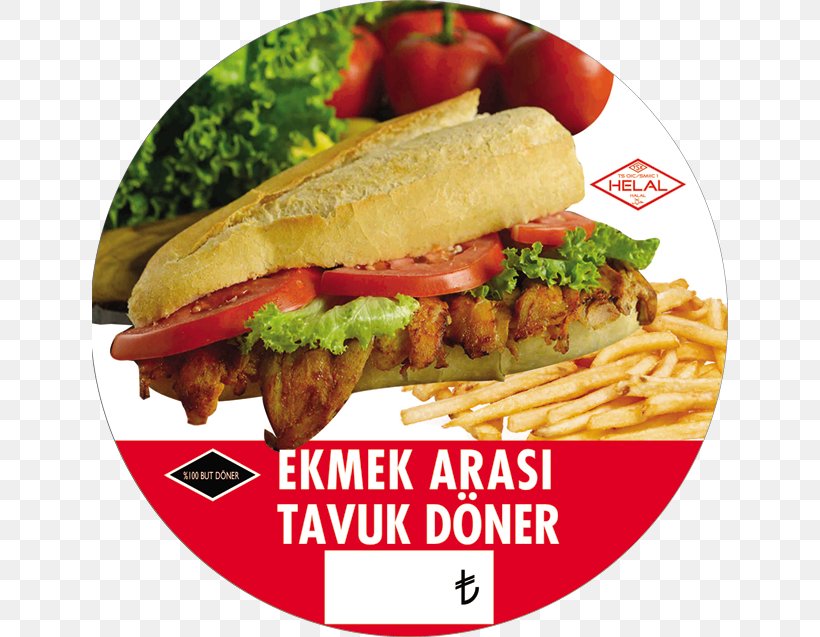 French Fries Doner Kebab Chicken Dürüm Hamburger, PNG, 636x637px, French Fries, American Food, Blt, Bread, Breakfast Sandwich Download Free