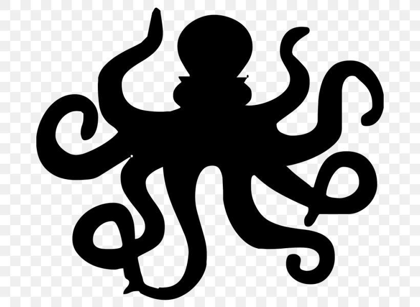 Octopus Squid Animal Silhouettes Drawing Clip Art, PNG, 678x600px, Octopus, Animal Silhouettes, Artwork, Black And White, Cephalopod Download Free