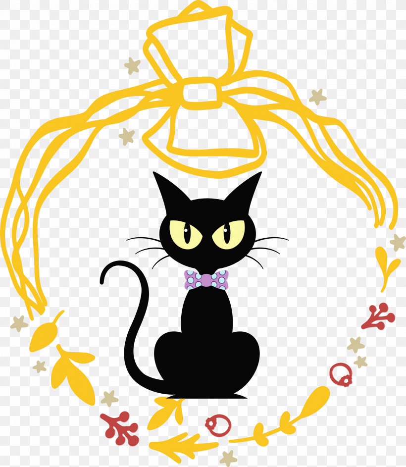Witch, PNG, 2608x3000px, Happy Halloween, Black Cat, Cat, Logo, Paint Download Free