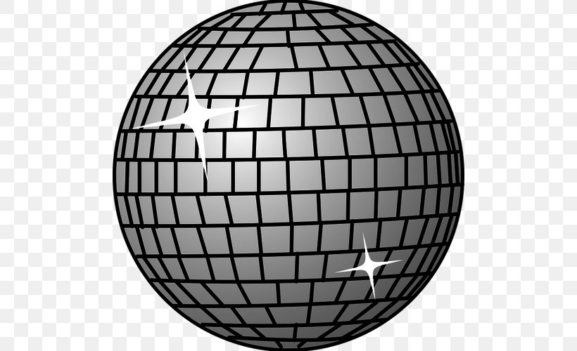 Disco Ball Nightclub Clip Art, PNG, 500x500px, Disco Ball, Art, Black And White, Dance, Dance Party Download Free