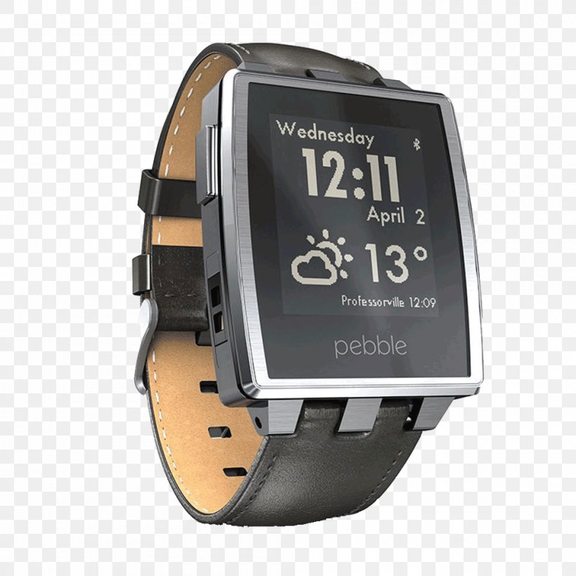 Pebble Time Pebble STEEL Smartwatch Moto 360, PNG, 1000x1000px, Pebble, Android, Brand, Brushed Metal, Hardware Download Free