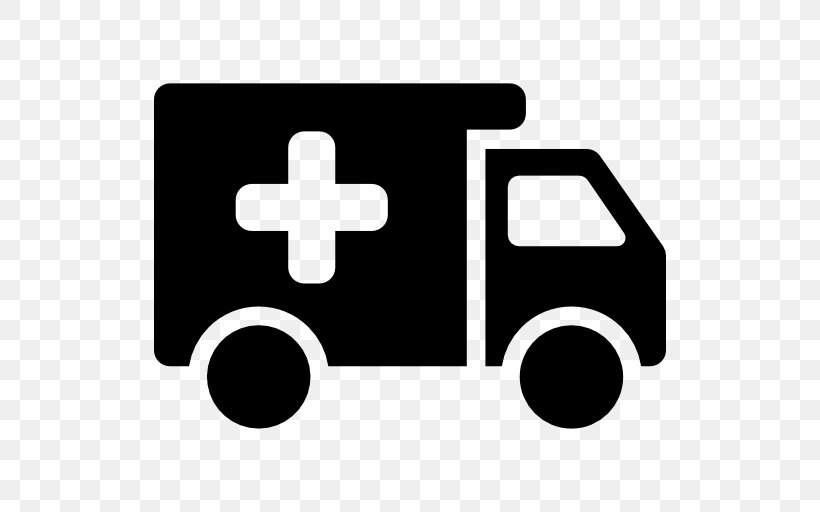 Ambulance, PNG, 512x512px, Ambulance, Black, Black And White, Brand, Emergency Download Free