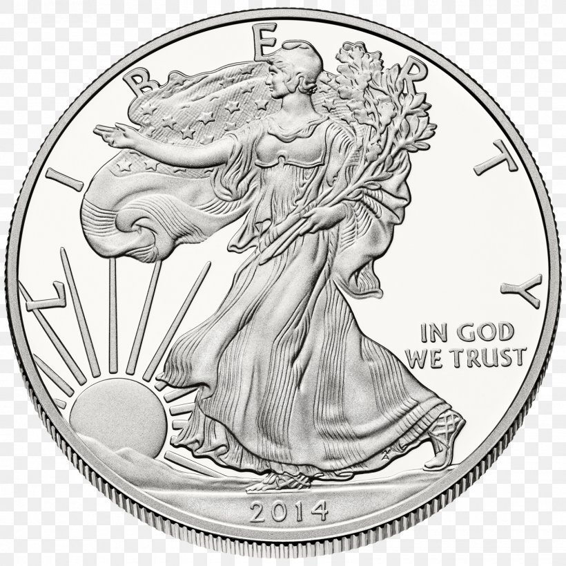American Silver Eagle Bullion Coin United States Mint, PNG, 1600x1600px, American Silver Eagle, American Gold Eagle, Black And White, Bullion, Bullion Coin Download Free
