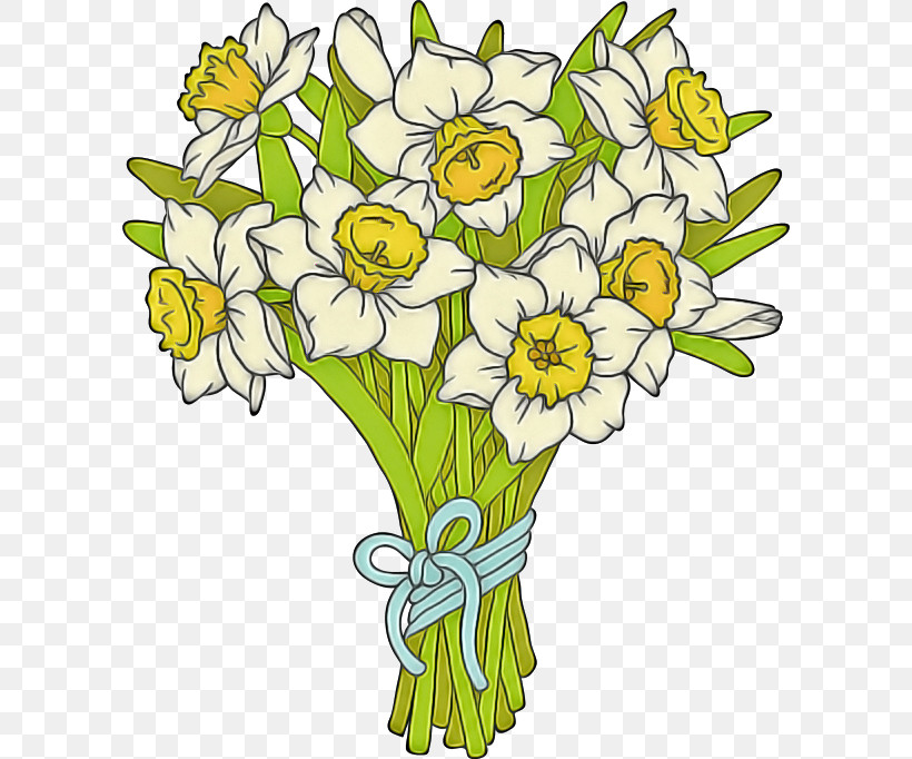Flower Cut Flowers Bouquet Plant Yellow, PNG, 600x682px, Flower, Bouquet, Chamomile, Cut Flowers, Narcissus Download Free