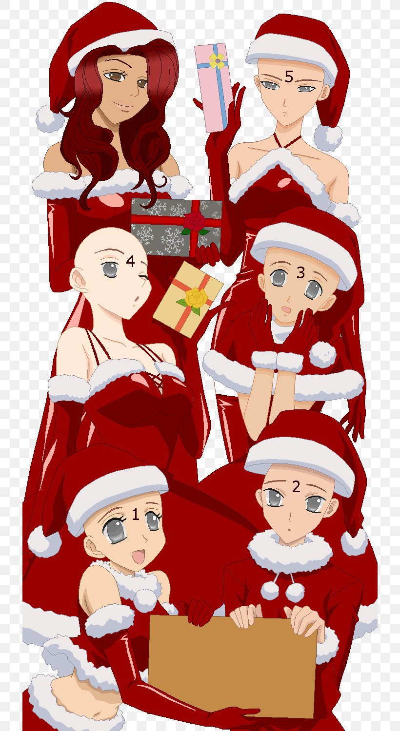 Santa Claus Christmas Decoration Illustration Clip Art Human Behavior, PNG, 728x1500px, Santa Claus, Art, Behavior, Cartoon, Christmas Download Free