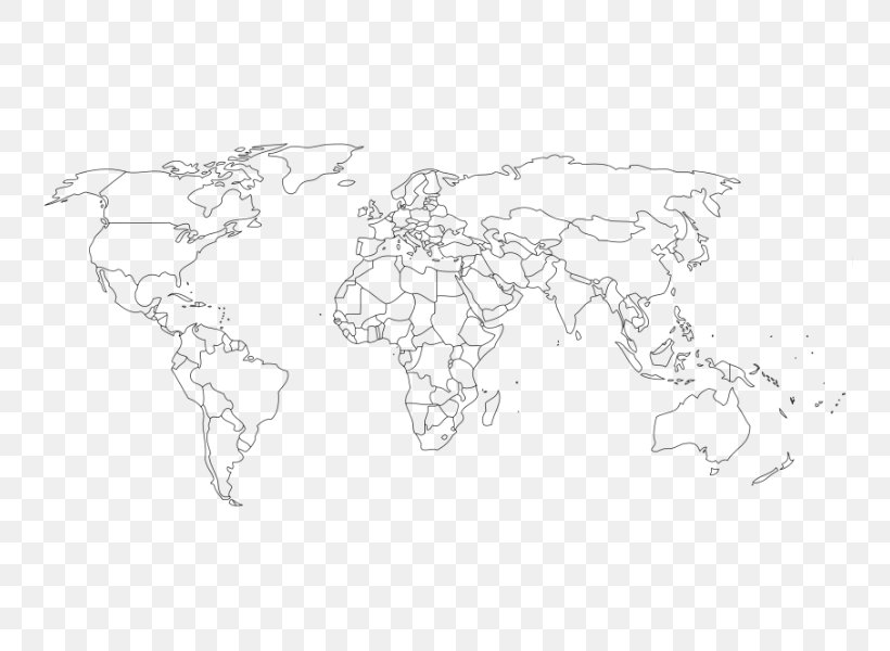 World Map Blank Map Globe, PNG, 752x600px, World, Area, Artwork, Black And White, Blank Map Download Free