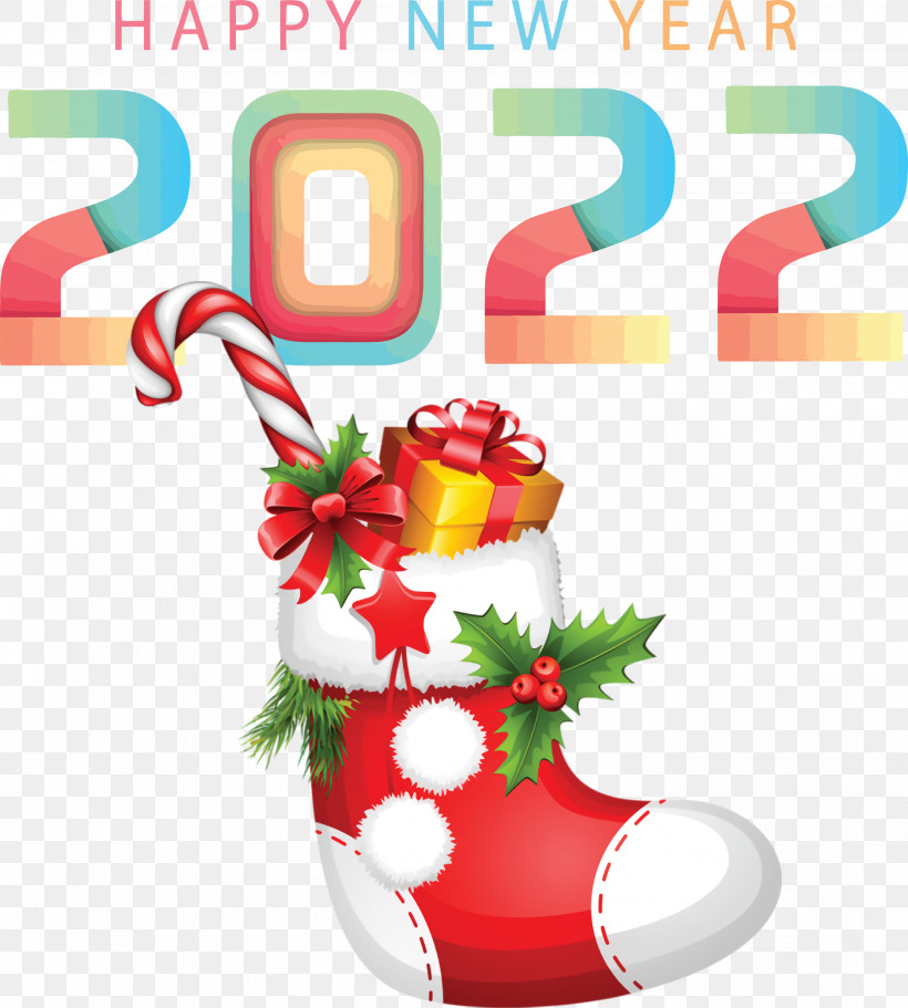 2022 Happy New Year 2022 New Year 2022, PNG, 2699x3000px, Christmas Stocking, Bauble, Candy Cane Christmas Stockings, Cartoon, Christmas Day Download Free